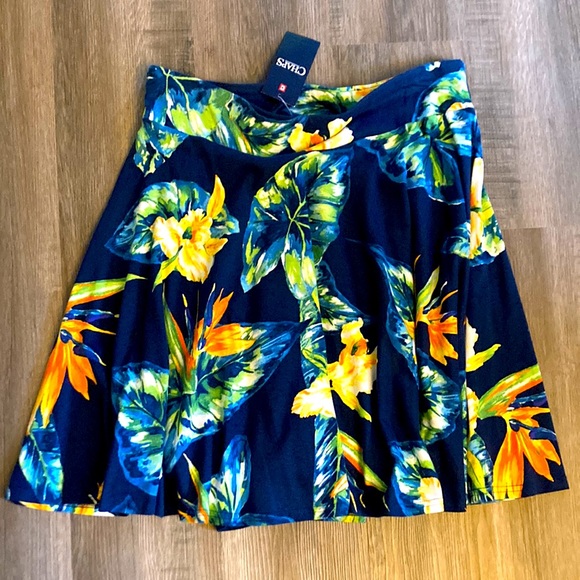 Chaps Floral Print Skirt NEW - Picture 1 of 5